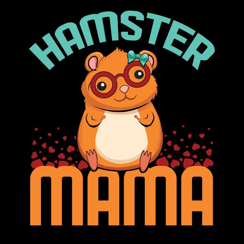 Loving hamster mom illustration