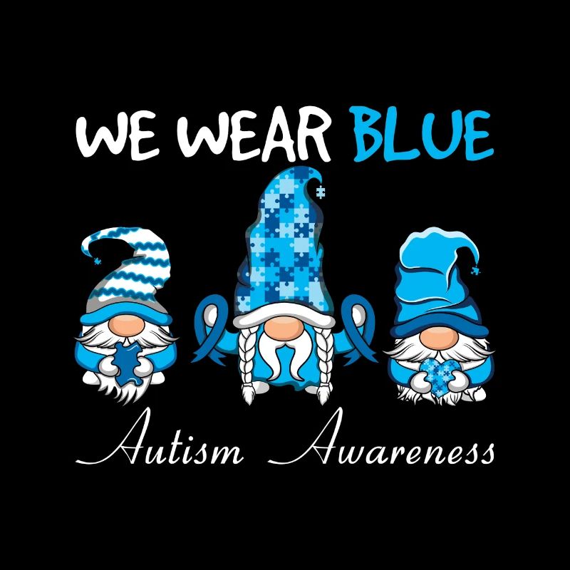 Autisme Nous Portons Conscience Gnome Bleu