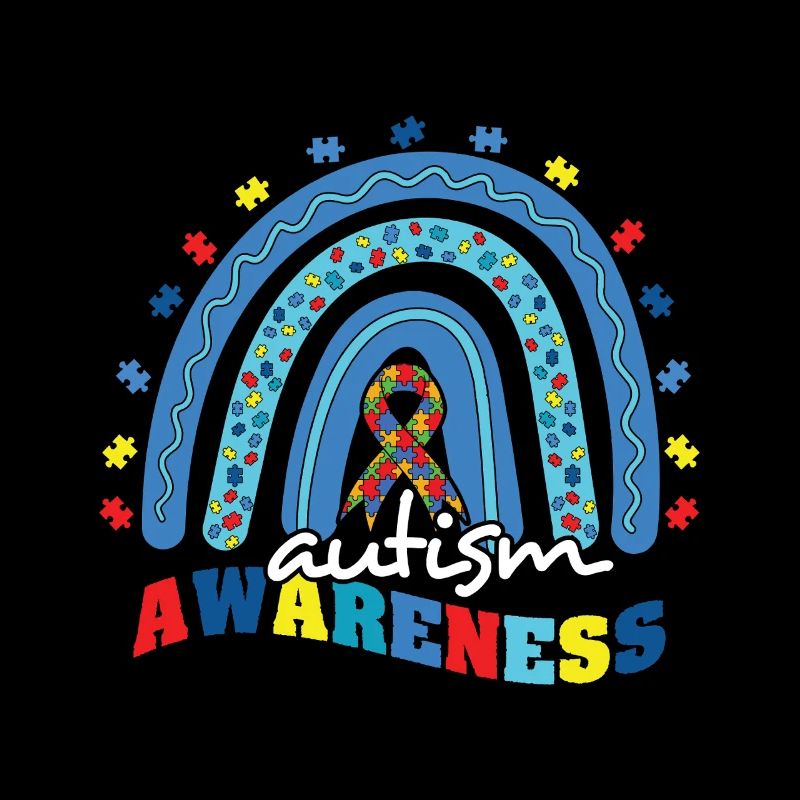 Autismus Bewusstsein Regenbogen Puzzle