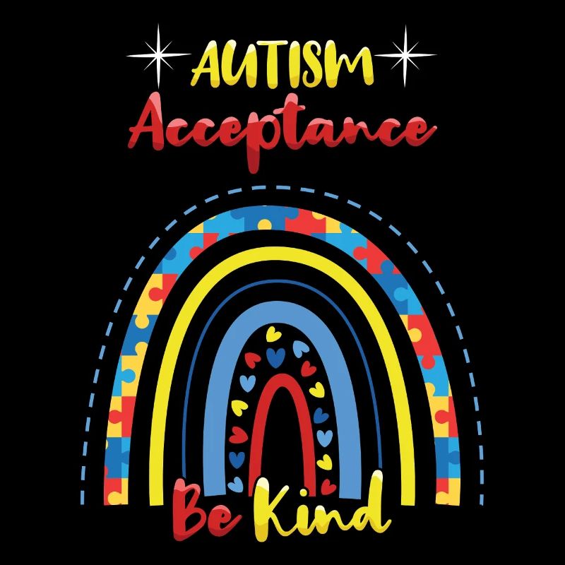 Autism Acceptance Be Friendly Rainbow