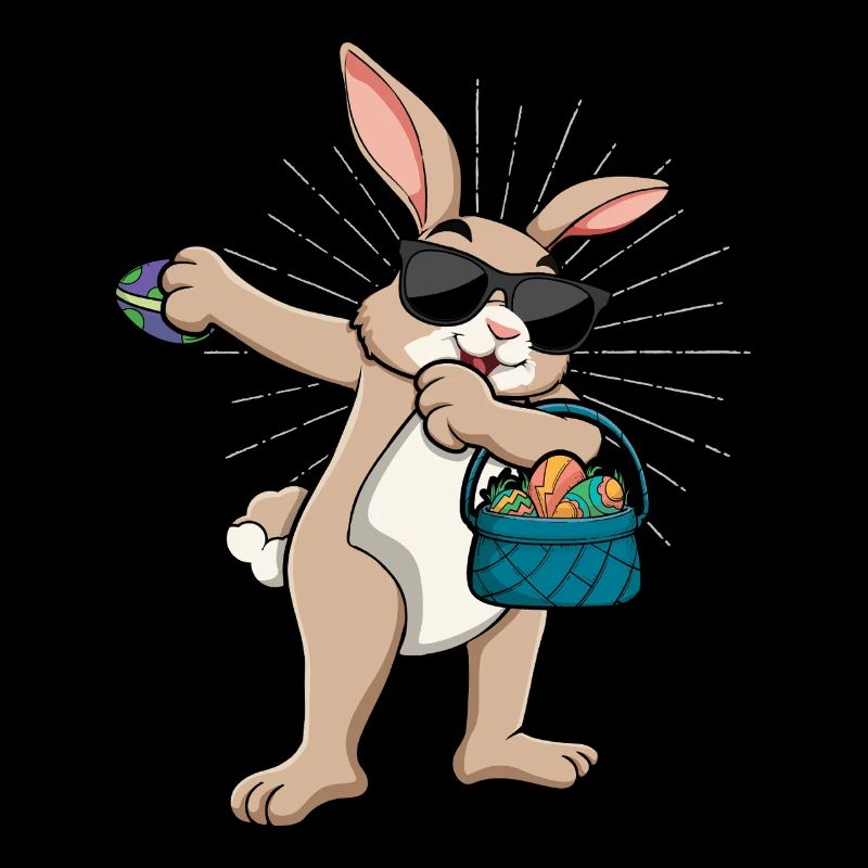 Lapin de Pâques cool avec lunettes de soleil
