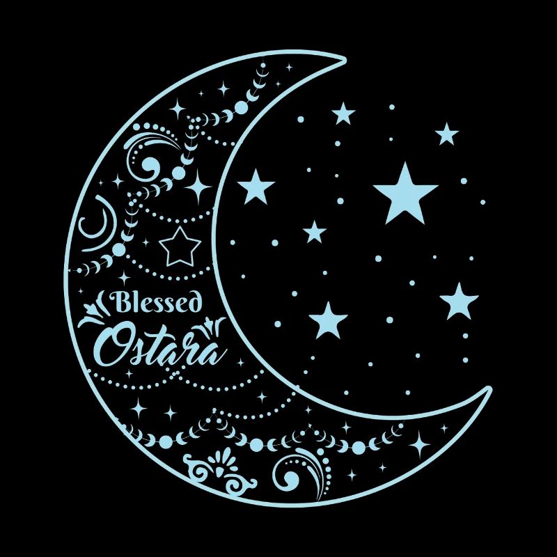 Conception de la lune et des étoiles bénie d’Ostara