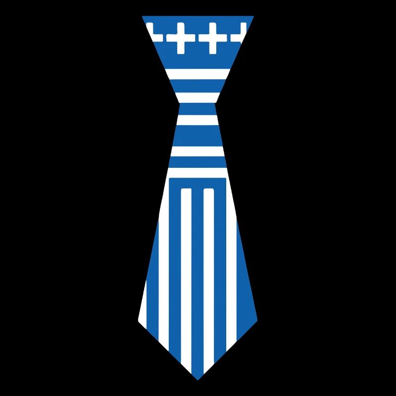 Cravate Bleu Blanc Grec Pâques