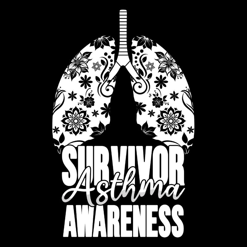 Survivant de l’asthme Awareness Lung Motif