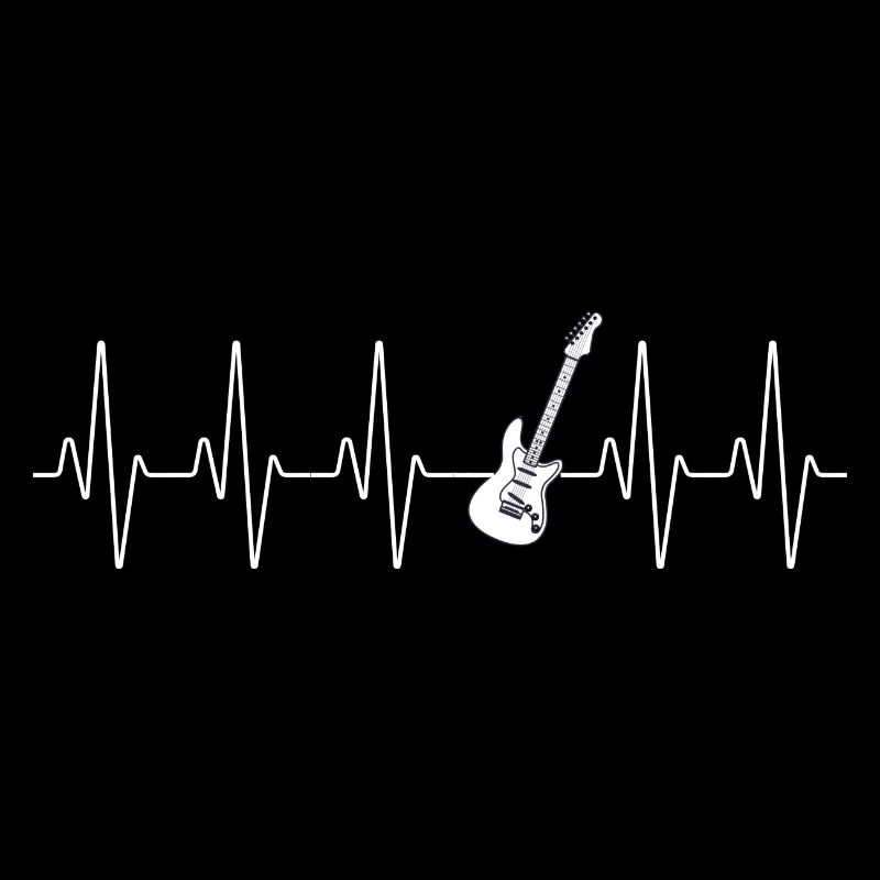 E Gitarre Rock Herzschlag Geschenk