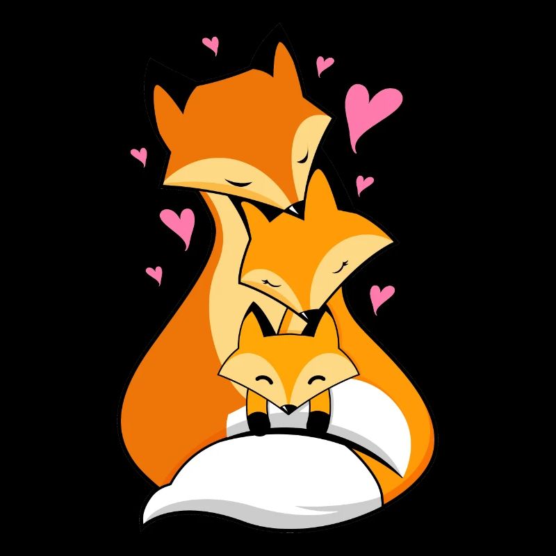 Bébé avec des parents renards