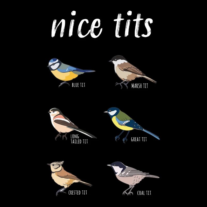 Funny Birdwatching "Nice tits" Bird Gift