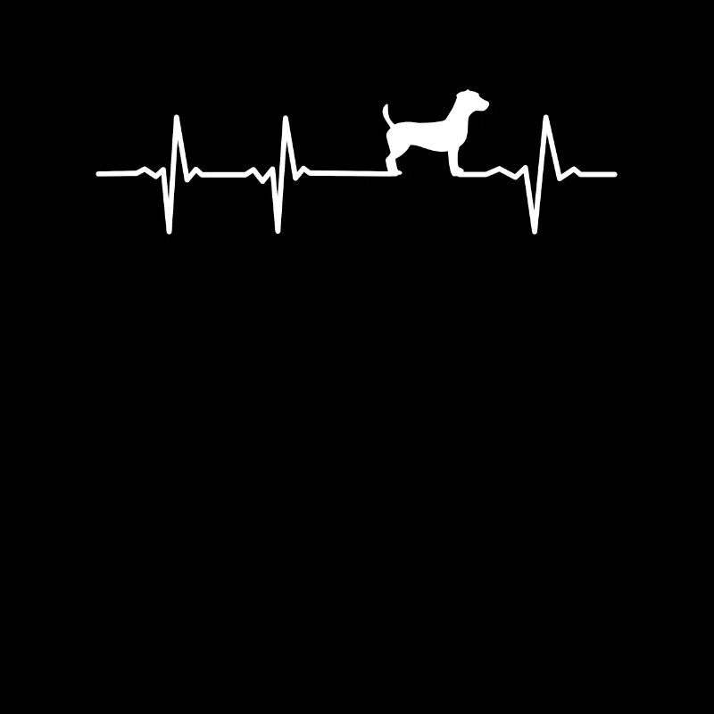 Jack Russel Heartbeat Terrier Dog Canine Gift