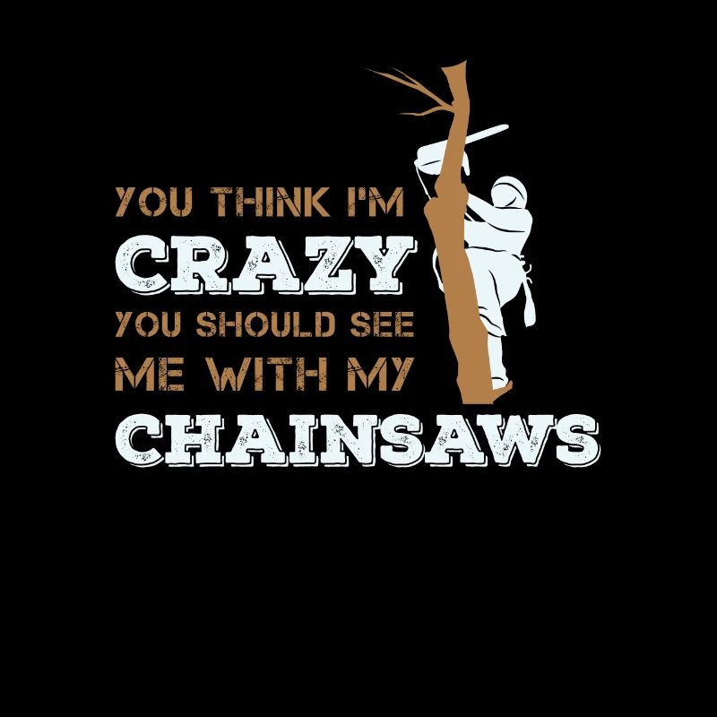 Chainsaw & tree for lumberjacks and arborists