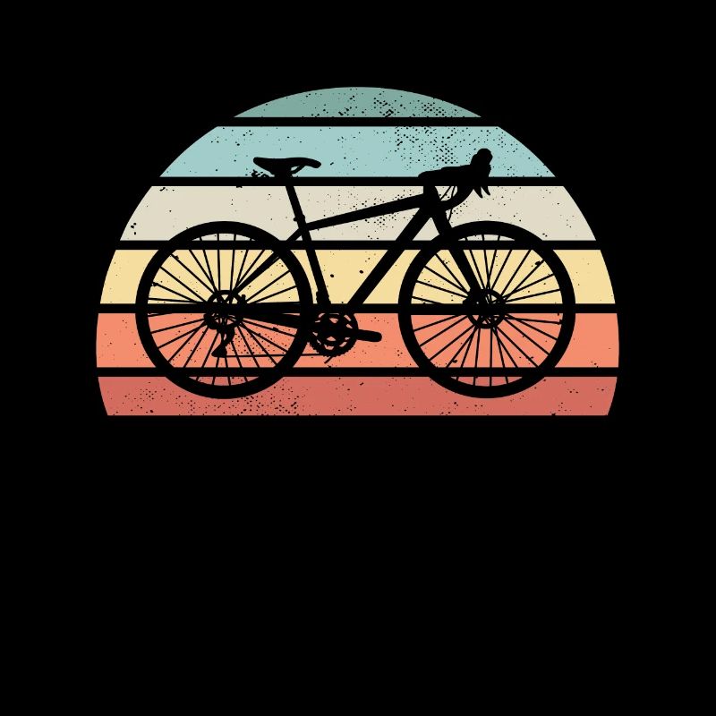 Bicycle Sunset Retro Cycling Gift Dad