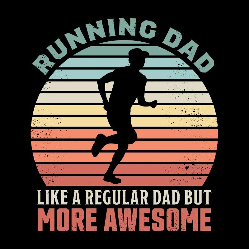 Awesome Running Dad Retro Runner Gift