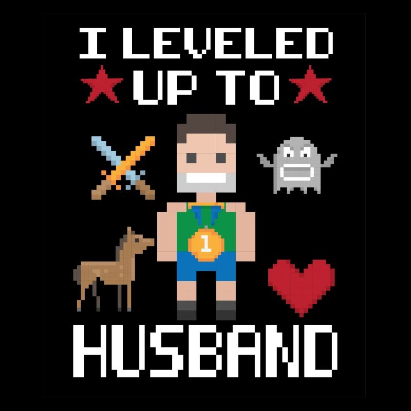 Level up Husband Gamer Zocker Ehemann Hochzeit Ehe