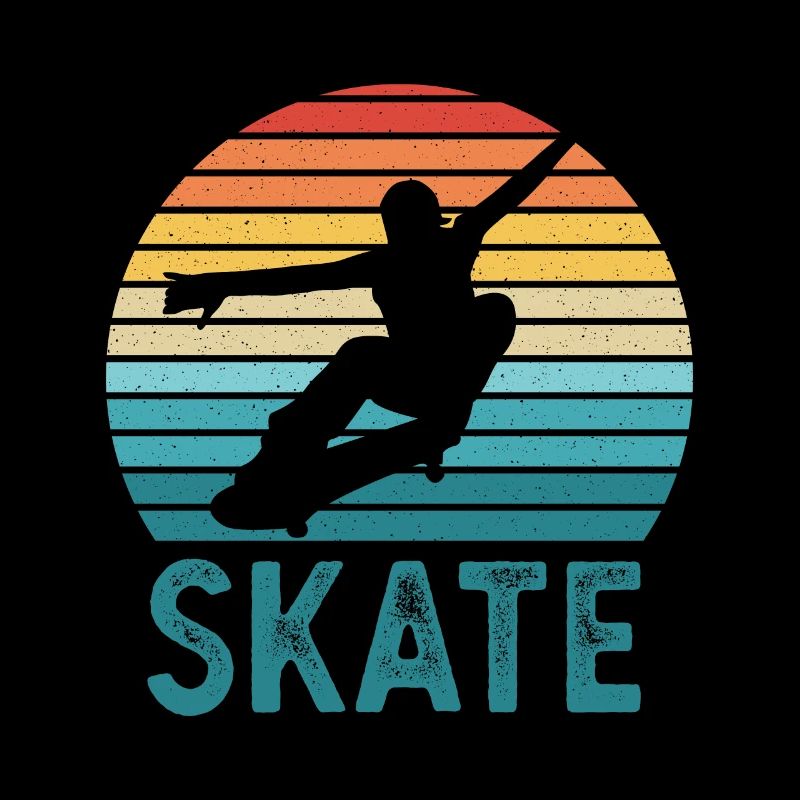 Skate Sunset Skateboarding Rétro Garçons