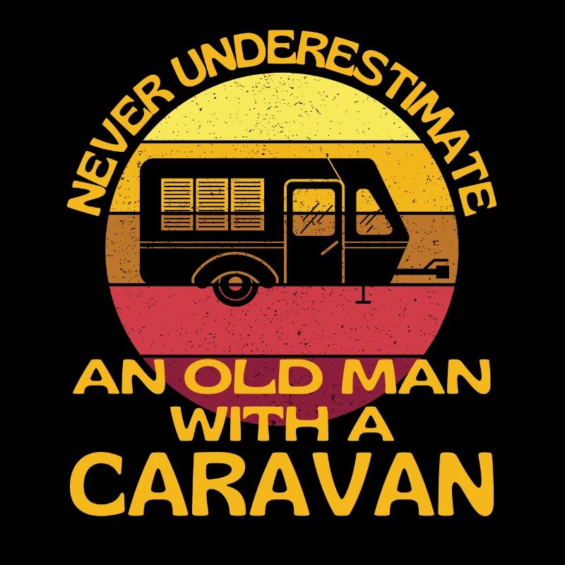 Alter Mann mit einer Karawane