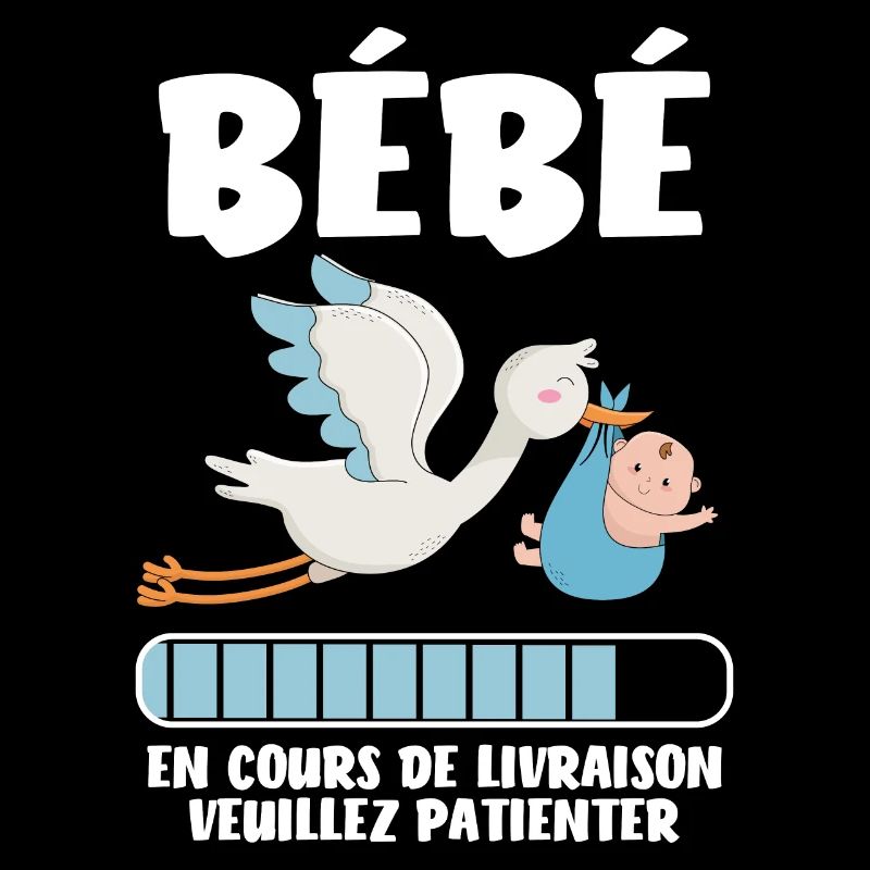 Bébé en cours de livraison - humour grossesse