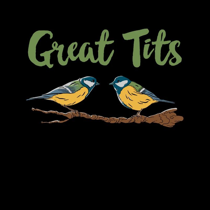 Funny Bird Lover Gift Great Tits Birding