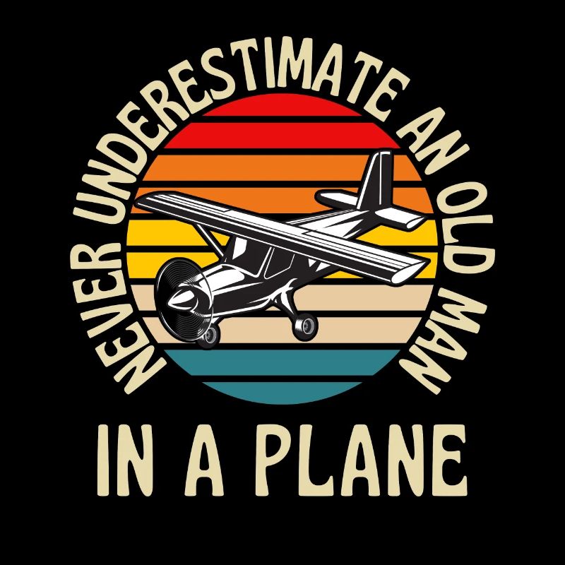 Unterschätzen Sie niemals den alten Mann in einem Flugzeug