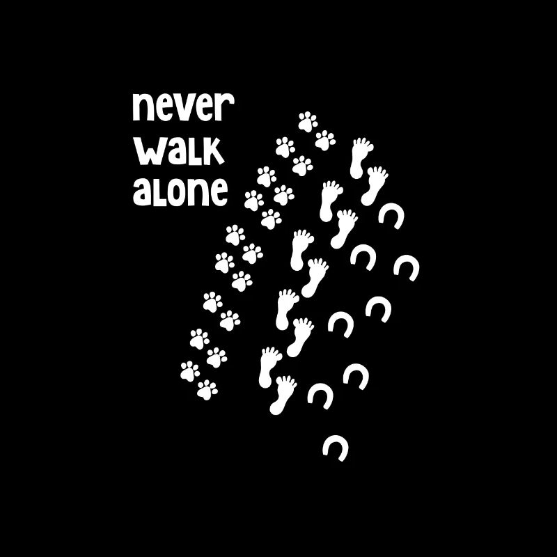 Never Walk Alone chien cheval chat