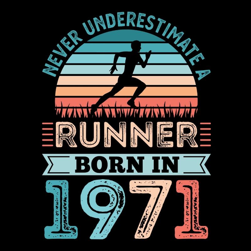 Runner born in 1971 50th Birthday Gift Running Dad