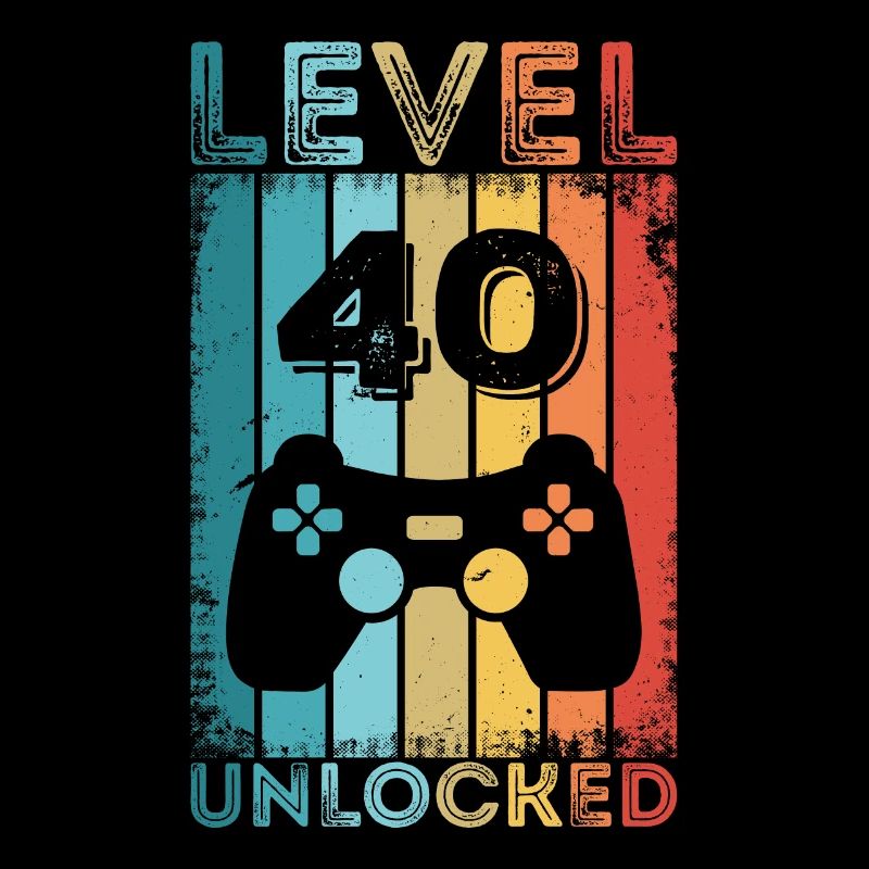 Niveau de jeu 40 débloqué 40th Birthday Gift Gamer