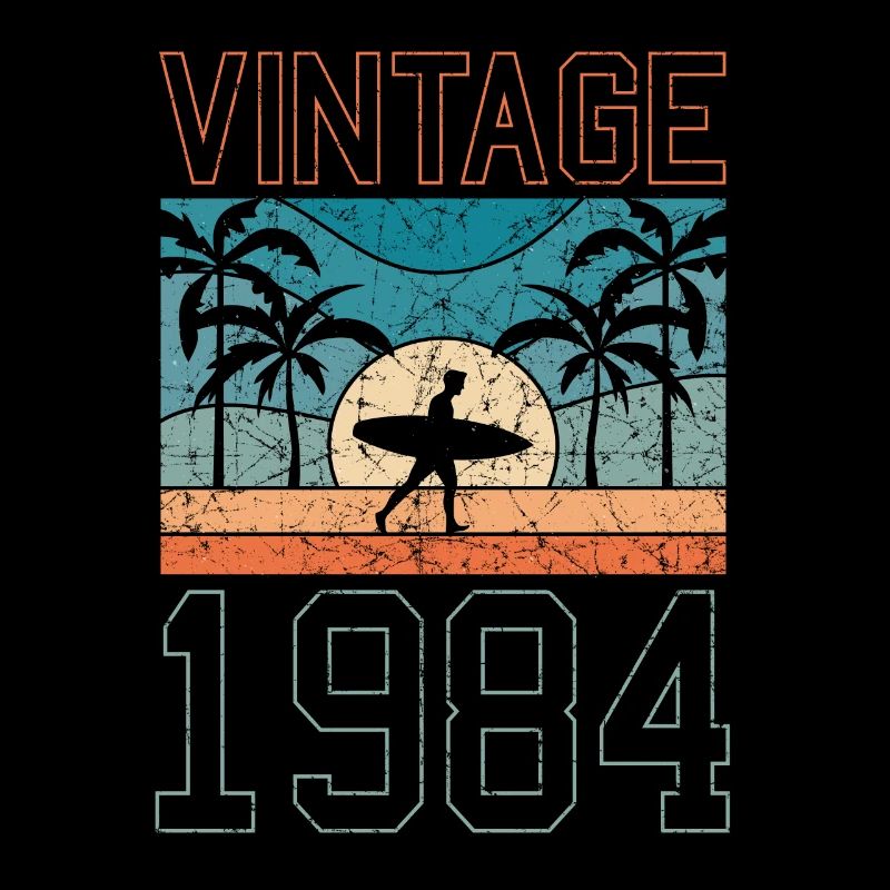 Vintage 1984 84 Anniversaire Rétro Millésime cadeau