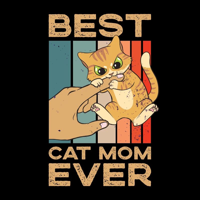 Vintage Best Cat Mom Ever Kätzchen Mutter Katzen