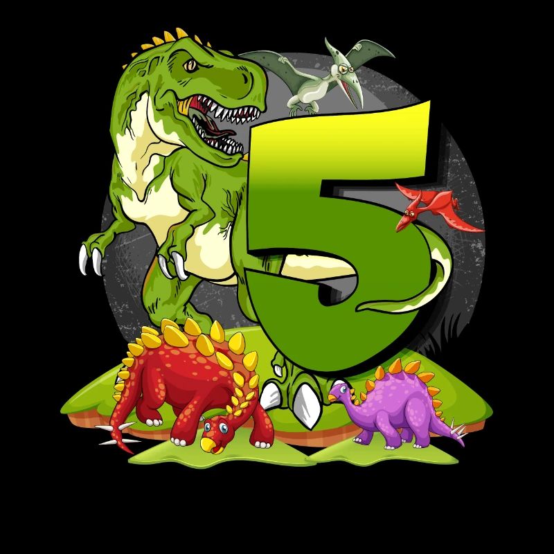 Dinosaur Birthday Gift 5 Years Boy