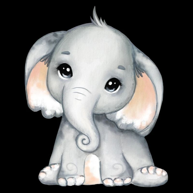 Bébé Éléphant Drôle de doux T-shirt idée cadeau