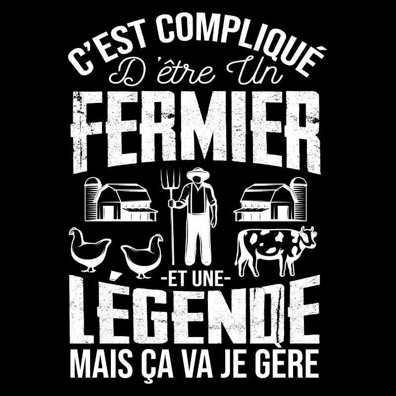Fermier De Légende Humour Agriculture Cadeau