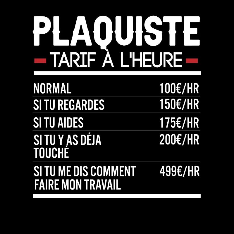 Plaquiste Idée Cadeau Humour