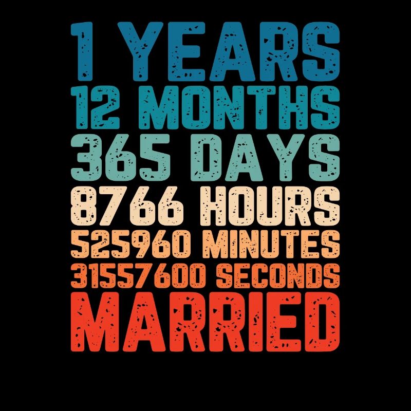 1 year married Wedding Marriage Saying Gift