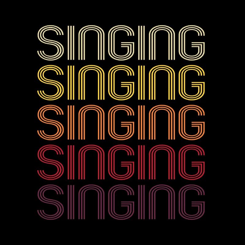 Singing Choir Musicians Saying Retro Gift