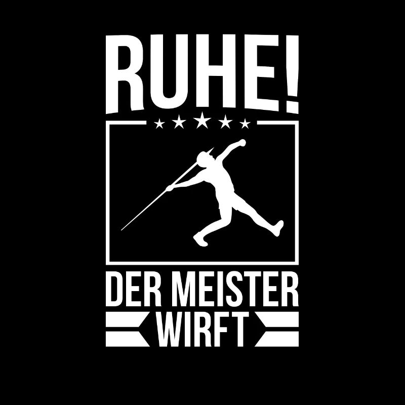 Ruhe! Der Meister wirft! Speerwurf Speerwerfen