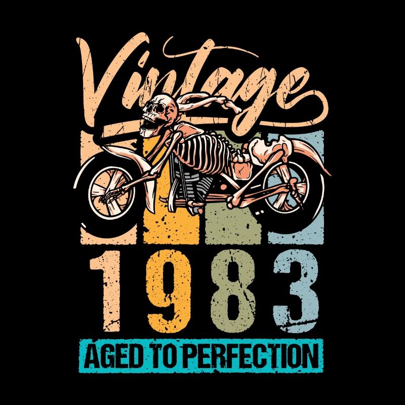 Geburtstag 1983 83 Vintage Biker Jahrgang Geschenk