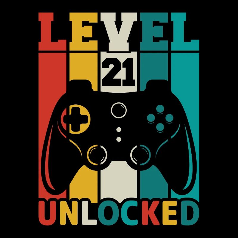 21 Jahre 21. Geburtstag Level freigeschaltet Gamin