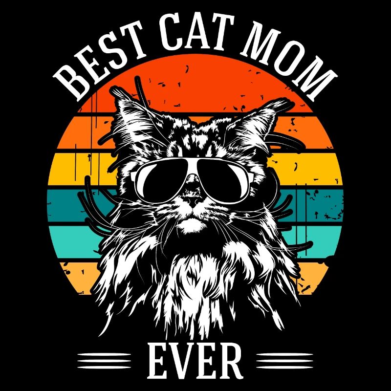 Meilleur Chat Maman Maine Coon rétro Katze Wilsigns