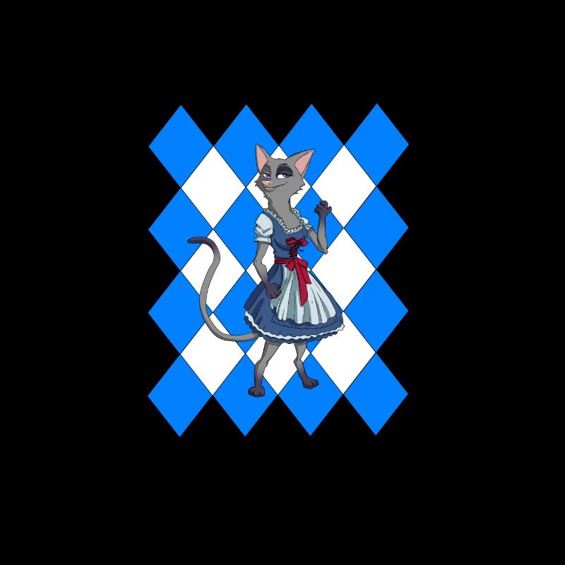 Drapeau bavarois Chat Cadeau