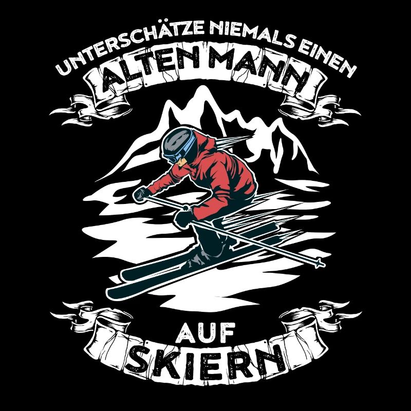 Unterschätze niemals einen alten Mann auf Skieren