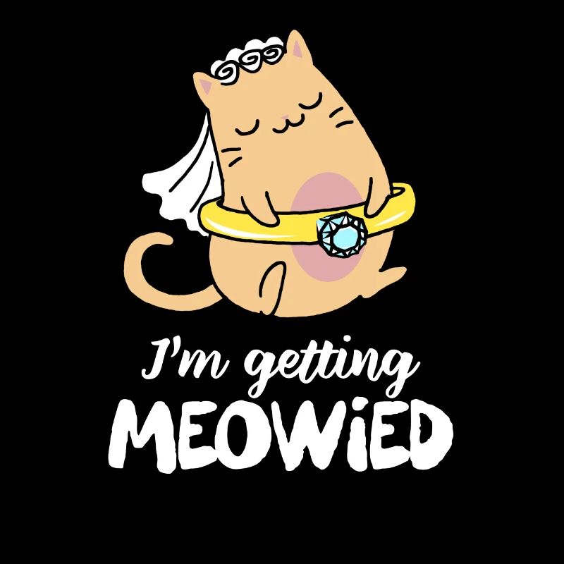 Katze mit Ehering - Lustiges Hochzeits Geschenk