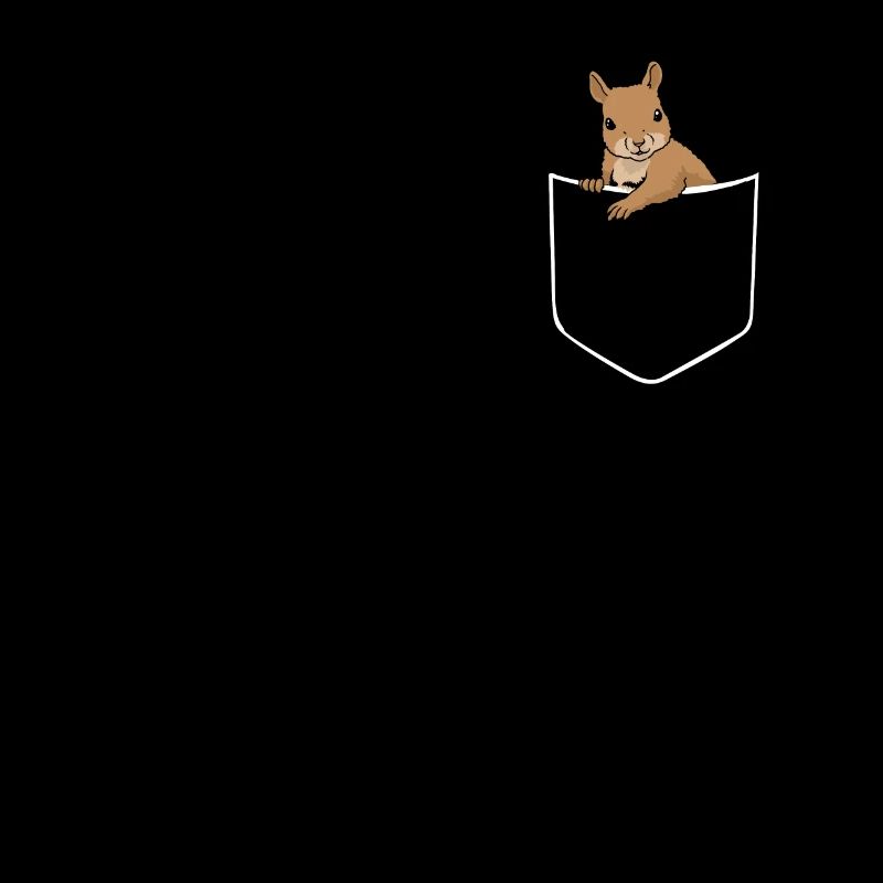 Squirrel in breast pocket animal in bag