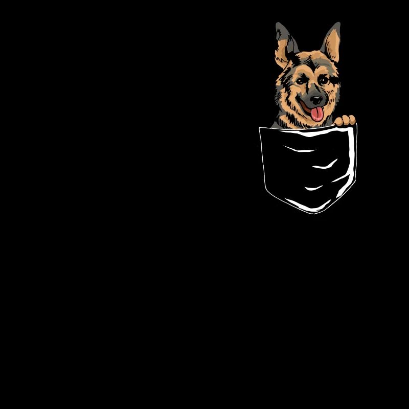 Deutscher Schäferhund in Brusttasche
