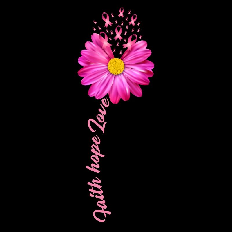 Brustkrebs Krebs Rosa Schleife Blume