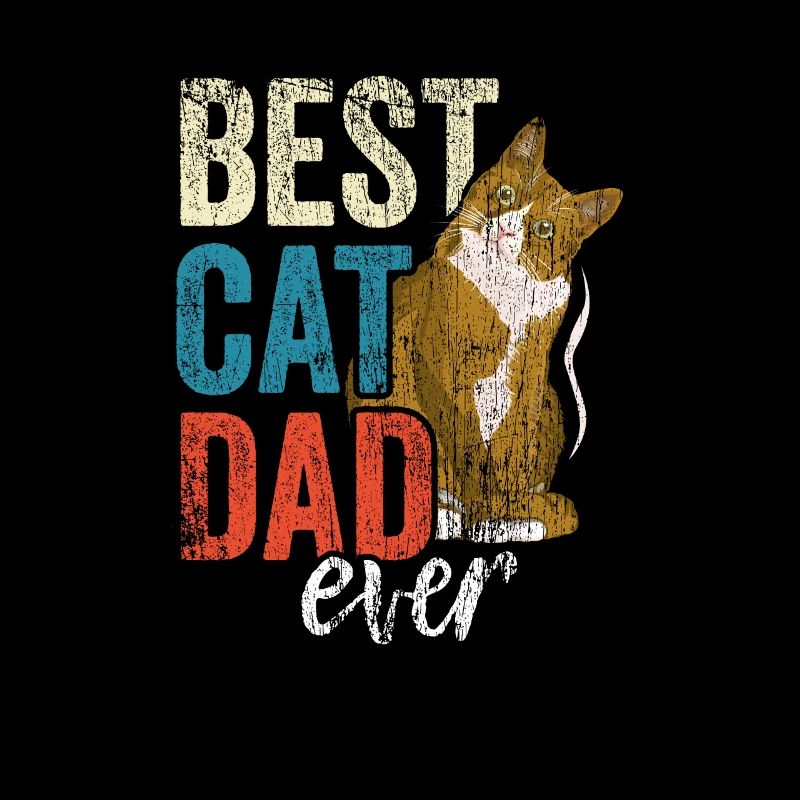 Best Cat Dad Ever Vintage Cat Daddy Father Gift