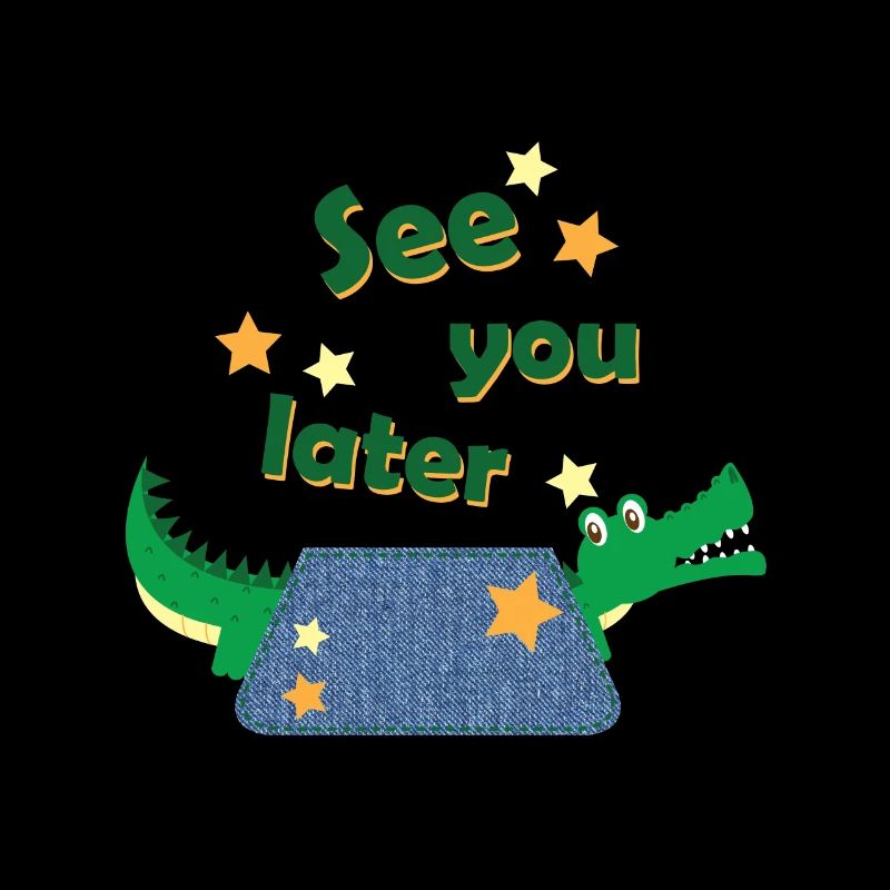 see you later pocket crocodile design