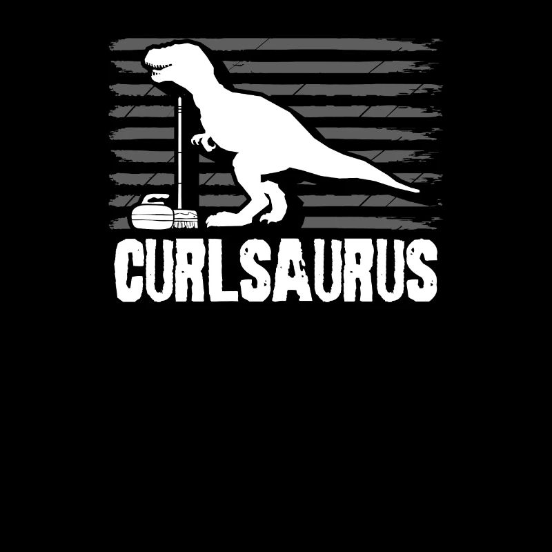 Curling Saurus Dinosaur Curling Stone Winter