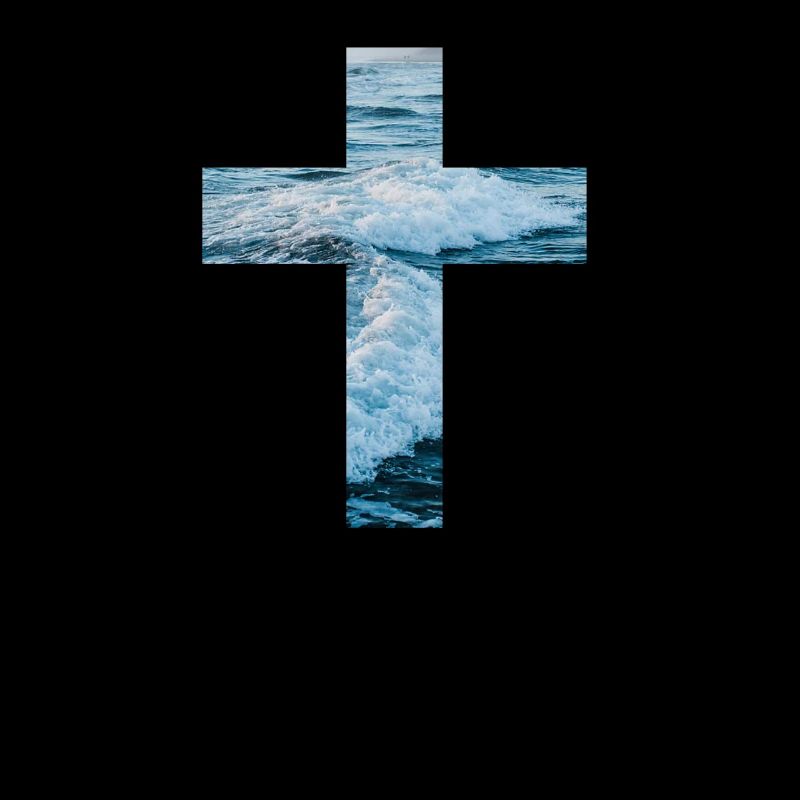 Croix chrétienne d'eau vive