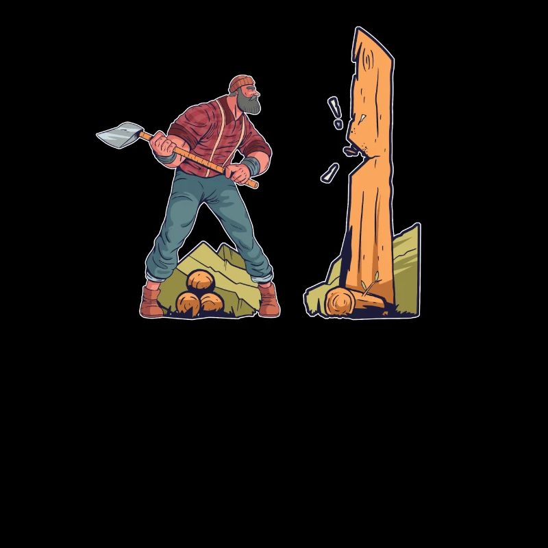 Bûcheron forestier boisé