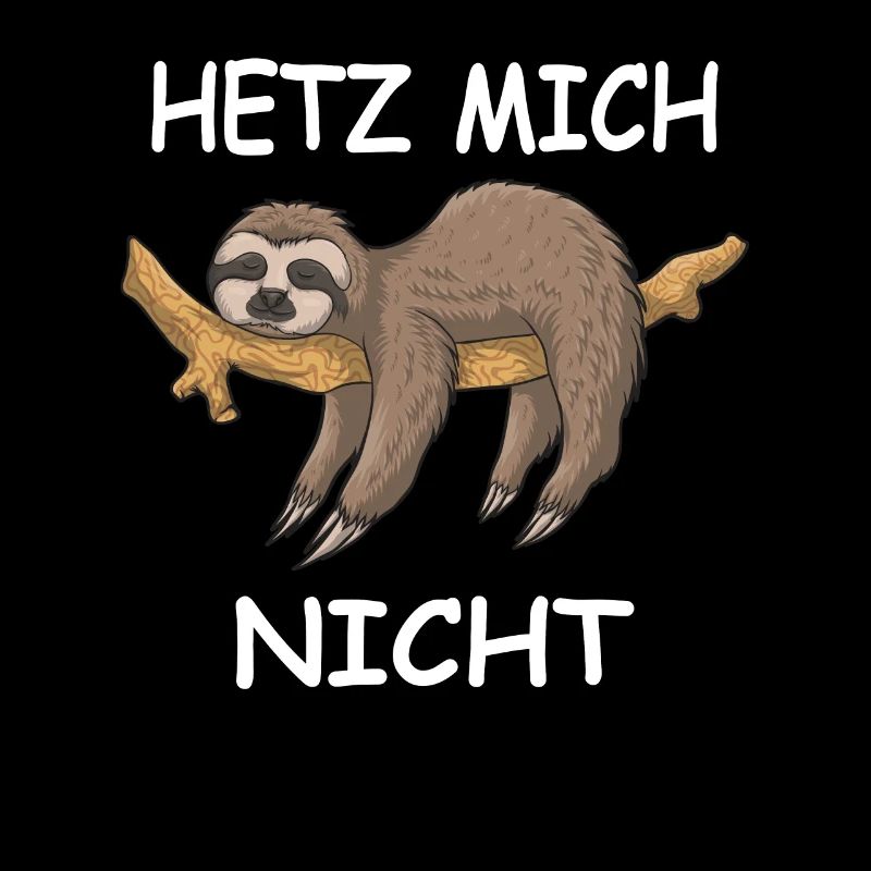 Faultier Sprücheshirt HETZ MICH NICHT