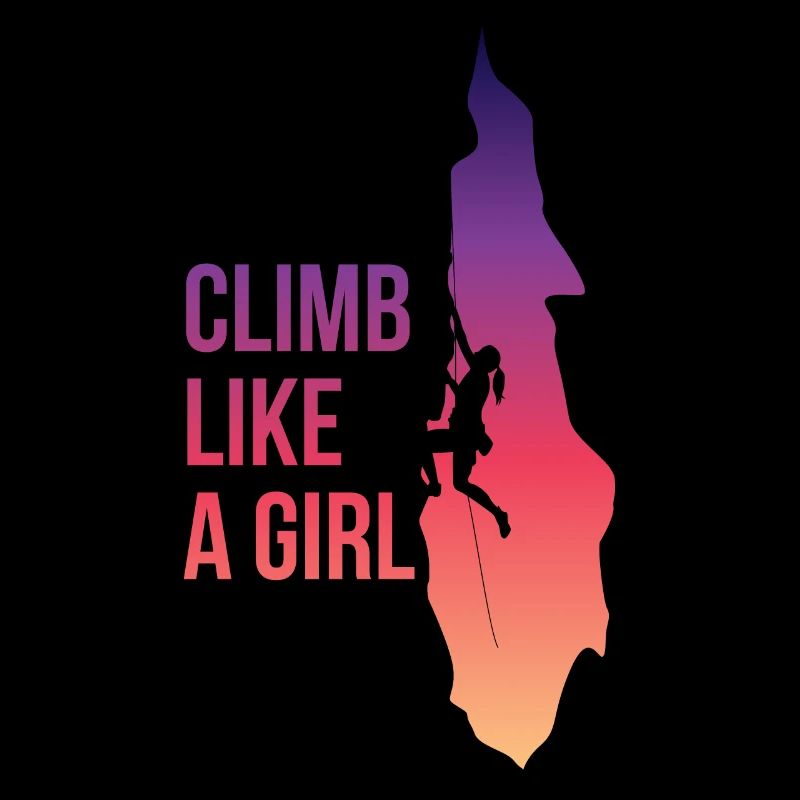 Climb Like A Girl Klettern Geschenk