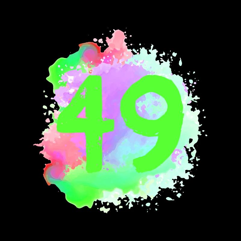 49 Zahl Klecks